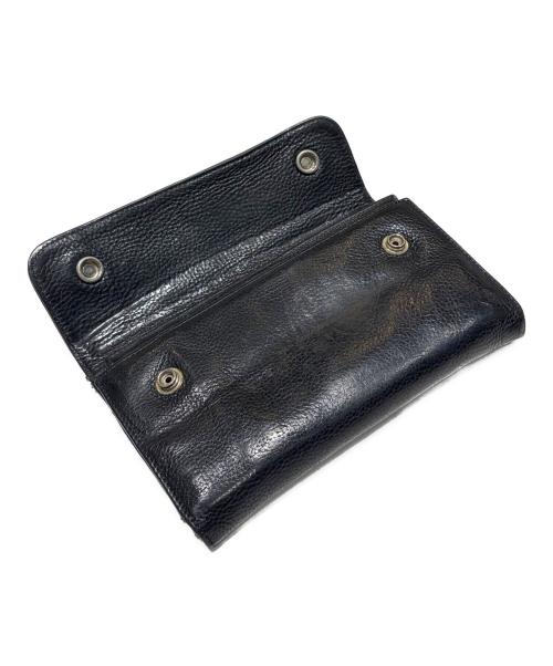 CHROME HEARTS（クロムハーツ）CHROME HEARTS (クロムハーツ) ウェーブウォレット ブラックの古着・服飾アイテム