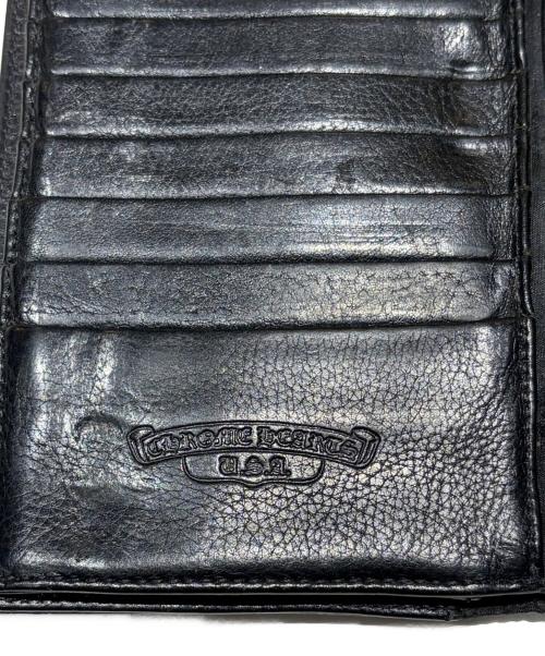 CHROME HEARTS（クロムハーツ）CHROME HEARTS (クロムハーツ) ウェーブウォレット/クロスボタン ブラックの古着・服飾アイテム