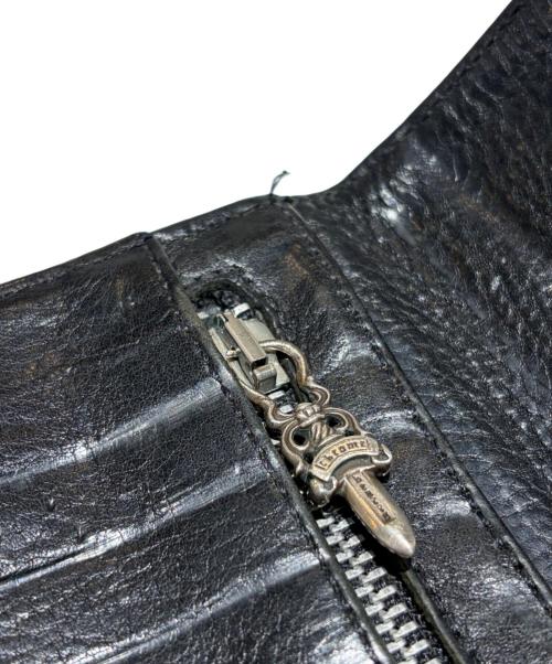 CHROME HEARTS（クロムハーツ）CHROME HEARTS (クロムハーツ) ウェーブウォレット ブラックの古着・服飾アイテム