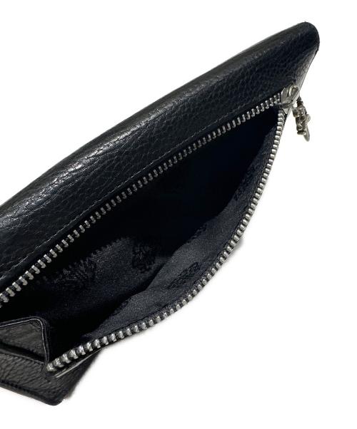 CHROME HEARTS（クロムハーツ）CHROME HEARTS (クロムハーツ) ウェーブウォレット/クロスボタン ブラックの古着・服飾アイテム