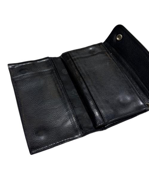 CHROME HEARTS（クロムハーツ）CHROME HEARTS (クロムハーツ) ウェーブウォレット ブラックの古着・服飾アイテム