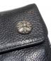 中古・古着 CHROME HEARTS (クロムハーツ) ウェーブウォレット/クロスボタン ブラック：180000円