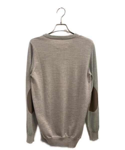 Maison Margiela（メゾンマルジェラ）Maison Margiela (メゾンマルジェラ) エルボーパッチニット グレー サイズ:Mの古着・服飾アイテム