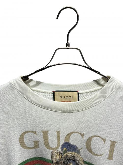 GUCCI（グッチ）GUCCI (グッチ) JAPAN EXCLUSIVE プリント スウェット ホワイト サイズ:XSの古着・服飾アイテム