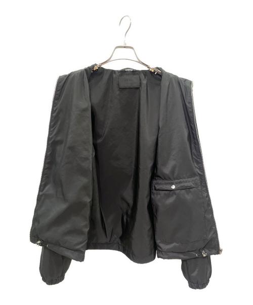 PRADA（プラダ）PRADA (プラダ) 19AW Metal Triangle Logo Nylon Jacket メタルトライアングルロゴ ナイロンジャケット/SGH278 R132 1060 ブラック サイズ:46の古着・服飾アイテム