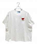 PRADAプラダ）の古着「トライアングルロゴTシャツ/3558A S211 10UP」｜ホワイト