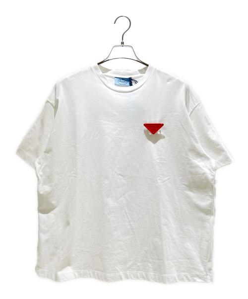 PRADA（プラダ）PRADA (プラダ) トライアングルロゴTシャツ/3558A S211 10UP ホワイト サイズ:Sの古着・服飾アイテム
