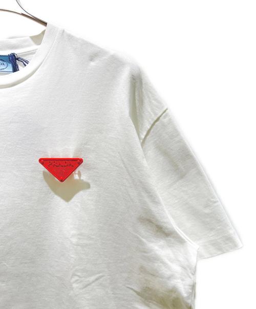 PRADA（プラダ）PRADA (プラダ) トライアングルロゴTシャツ/3558A S211 10UP ホワイト サイズ:Sの古着・服飾アイテム