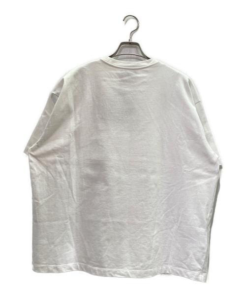PRADA（プラダ）PRADA (プラダ) トライアングルピンバッジロゴTシャツ ホワイト サイズ:S 未使用品の古着・服飾アイテム