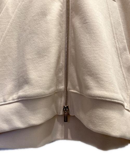 MIU MIU（ミュウミュウ）MIU MIU (ミュウミュウ) ロゴジップパーカー ホワイト サイズ:Lの古着・服飾アイテム