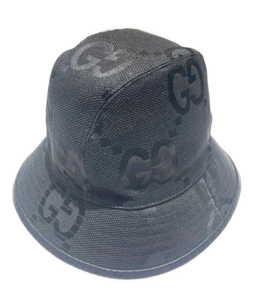 GUCCI（グッチ）GUCCI (グッチ) GG Canvas Bucket Hat/GGキャンバスバケットハット/727563 ブラックの古着・服飾アイテム