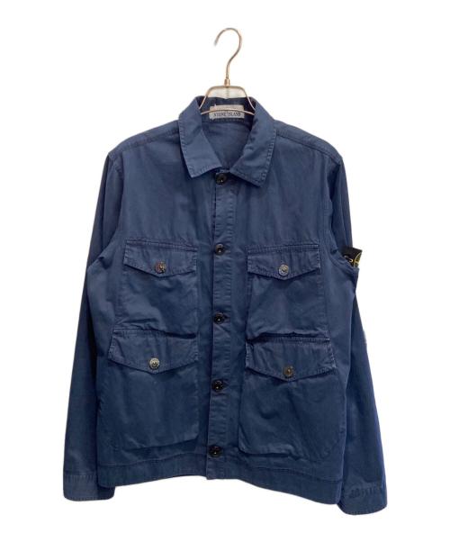 STONE ISLAND（ストーンアイランド）STONE ISLAND (ストーンアイランド) ワークシャツジャケット ネイビー サイズ:Sの古着・服飾アイテム