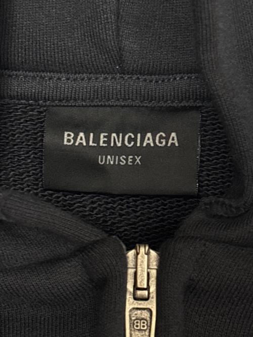 BALENCIAGA（バレンシアガ）BALENCIAGA (バレンシアガ) PLANET EARTH ZIP UP HOODIE ブラック サイズ:XXSの古着・服飾アイテム