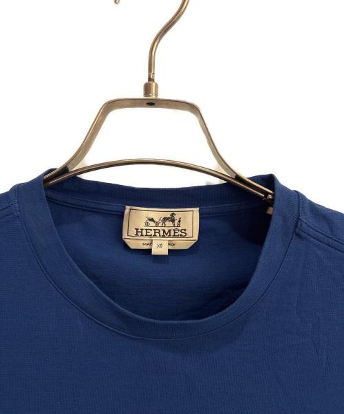 HERMES（エルメス）HERMES (エルメス) ポケットTシャツ ブルー サイズ:XSの古着・服飾アイテム