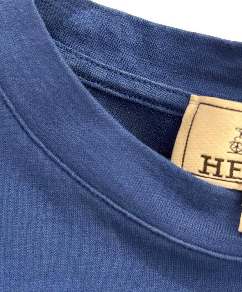HERMES（エルメス）HERMES (エルメス) ポケットTシャツ ブルー サイズ:XSの古着・服飾アイテム