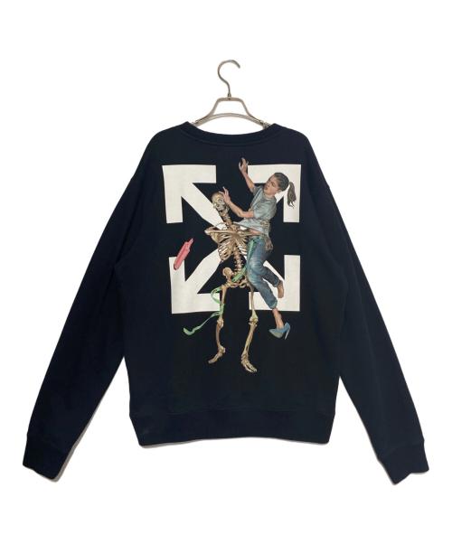 OFFWHITE（オフホワイト）OFFWHITE (オフホワイト) プリントスウェット ブラック サイズ:XLの古着・服飾アイテム