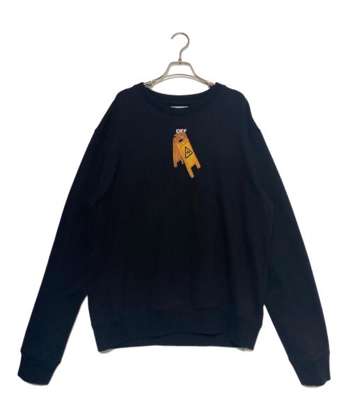 OFFWHITE（オフホワイト）OFFWHITE (オフホワイト) プリントスウェット ブラック サイズ:XLの古着・服飾アイテム