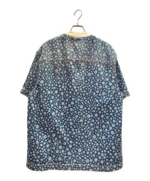 LOUIS VUITTON（ルイ ヴィトン）LOUIS VUITTON (ルイ ヴィトン) 草間彌生 (クサマヤヨイ) Infinity Dots デニムベースボールシャツ ブルー サイズ:Mの古着・服飾アイテム