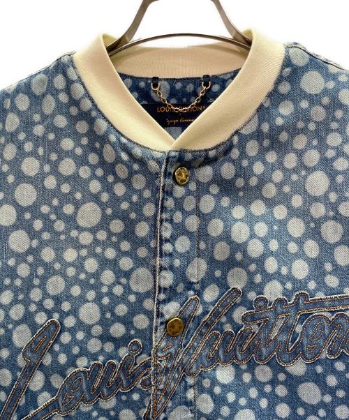 LOUIS VUITTON（ルイ ヴィトン）LOUIS VUITTON (ルイ ヴィトン) 草間彌生 (クサマヤヨイ) Infinity Dots デニムベースボールシャツ ブルー サイズ:Mの古着・服飾アイテム
