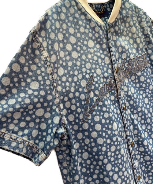 LOUIS VUITTON（ルイ ヴィトン）LOUIS VUITTON (ルイ ヴィトン) 草間彌生 (クサマヤヨイ) Infinity Dots デニムベースボールシャツ ブルー サイズ:Mの古着・服飾アイテム