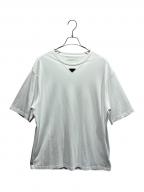 PRADAプラダ）の古着「トライアングルロゴTシャツ」｜ホワイト