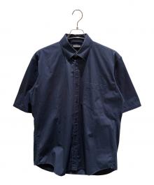 BALENCIAGA（バレンシアガ）の古着「バックロゴプリント半袖シャツ」｜ネイビー