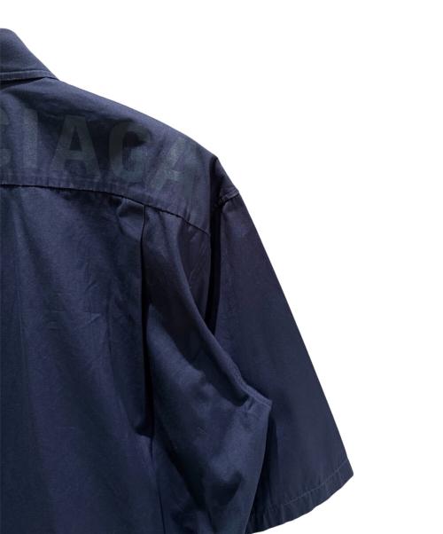 BALENCIAGA（バレンシアガ）BALENCIAGA (バレンシアガ) バックロゴプリント半袖シャツ ネイビー サイズ:37の古着・服飾アイテム