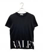VALENTINOヴァレンティノ）の古着「裾ロゴTシャツ」｜ブラック