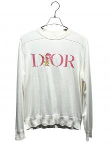 DIOR HOMME（ディオール オム）の古着「フローラル刺繍ニット/293M653AT443」｜ホワイト
