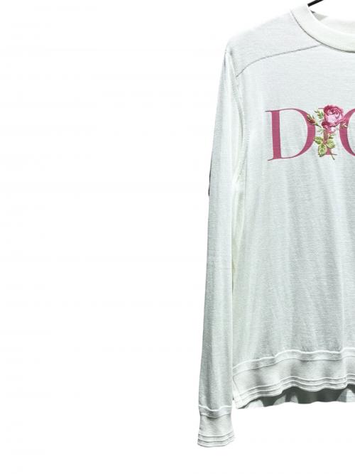 DIOR HOMME（ディオール オム）DIOR HOMME (ディオール オム) フローラル刺繍ニット/293M653AT443 ホワイト サイズ:Mの古着・服飾アイテム