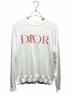 DIOR HOMME（ディオール オム）の古着「フローラル刺繍ニット/293M653AT443」｜ホワイト