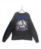 SAINT MICHAEL×河村康輔セントマイケル×）の古着「KK_LS TEE / NOTHING IMP」｜グレー×ブルー