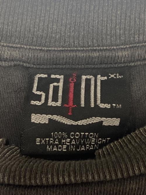 SAINT MICHAEL（セントマイケル）SAINT MICHAEL (セントマイケル) 河村康輔 KK_LS TEE / NOTHING IMP グレー×ブルー サイズ:XLの古着・服飾アイテム