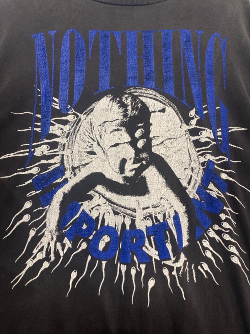 SAINT MICHAEL（セントマイケル）SAINT MICHAEL (セントマイケル) 河村康輔 KK_LS TEE / NOTHING IMP グレー×ブルー サイズ:XLの古着・服飾アイテム