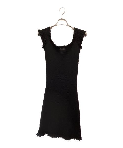 CELINE（セリーヌ）CELINE (セリーヌ) ノースリーブシルクワンピース ブラック サイズ:XSの古着・服飾アイテム