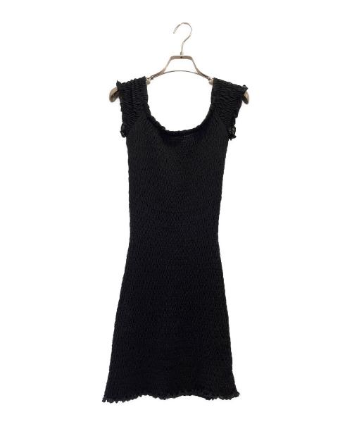 CELINE（セリーヌ）CELINE (セリーヌ) ノースリーブシルクワンピース ブラック サイズ:XSの古着・服飾アイテム