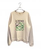 LOEWEロエベ）の古着「アナグラムロゴスウェット」｜ホワイト×グリーン