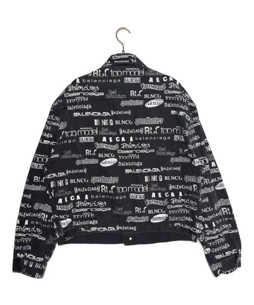 BALENCIAGA（バレンシアガ）BALENCIAGA (バレンシアガ) Logo Print Denim Jacket ブラック サイズ:48の古着・服飾アイテム