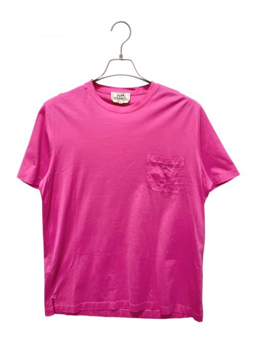 HERMES（エルメス）HERMES (エルメス) ポケットTシャツ ピンク サイズ:Lの古着・服飾アイテム