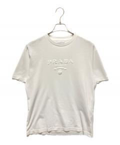 PRADA ナイロン切替Ｔシャツ ホワイトM 中古・古着通販】PRADA (プラダ) ナイロン切り替えTシャツ ホワイト