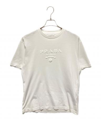 【新品未使用品】PRADAプラダTシャツ Lサイズ　タグ付き 中古・古着通販】PRADA (プラダ) ロゴTシャツ ホワイト サイズ:S
