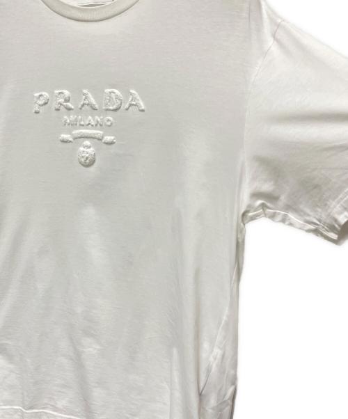 PRADA（プラダ）PRADA (プラダ) ロゴTシャツ ホワイト サイズ:Sの古着・服飾アイテム