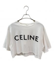 CELINE（セリーヌ）の古着「クロップドロゴTシャツ」｜ホワイト