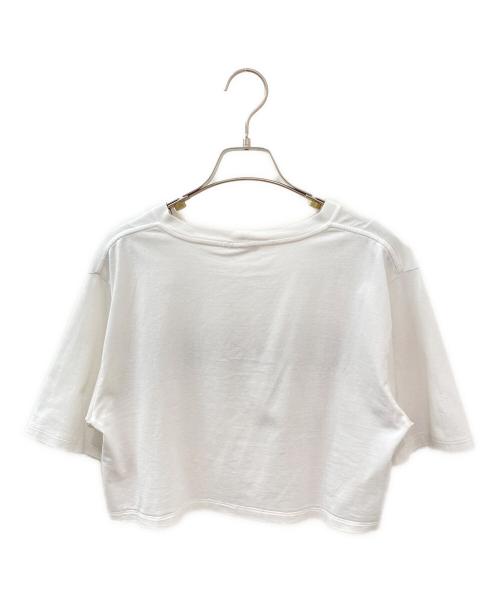 CELINE（セリーヌ）CELINE (セリーヌ) クロップドロゴTシャツ ホワイト サイズ:XSの古着・服飾アイテム