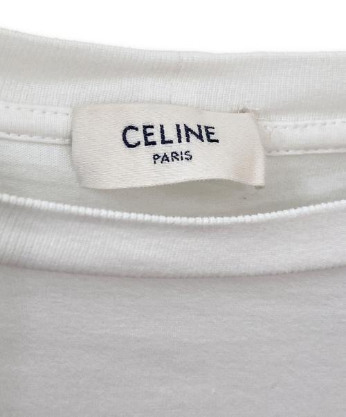 CELINE（セリーヌ）CELINE (セリーヌ) クロップドロゴTシャツ ホワイト サイズ:XSの古着・服飾アイテム