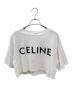 CELINE（セリーヌ）の古着「クロップドロゴTシャツ」｜ホワイト