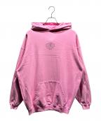 BALENCIAGAバレンシアガ）の古着「ラインストーンロゴパーカー/578135 TMVP3」｜ピンク