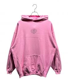 BALENCIAGA（バレンシアガ）の古着「ラインストーンロゴパーカー/578135 TMVP3」｜ピンク