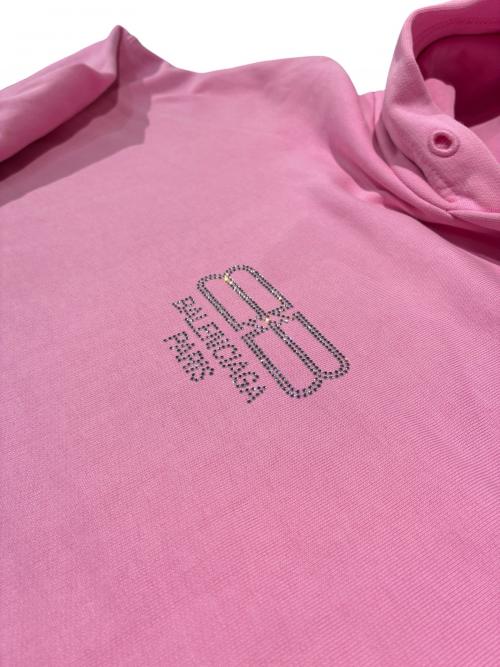 BALENCIAGA（バレンシアガ）BALENCIAGA (バレンシアガ) ラインストーンロゴパーカー/578135 TMVP3 ピンク サイズ:Sの古着・服飾アイテム
