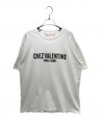 VALENTINOヴァレンティノ）の古着「Chez Valentino Print T-Shirt/CHEZ VALENTINO プリント Tシャツ/6V3MG16PAPG」｜ホワイト